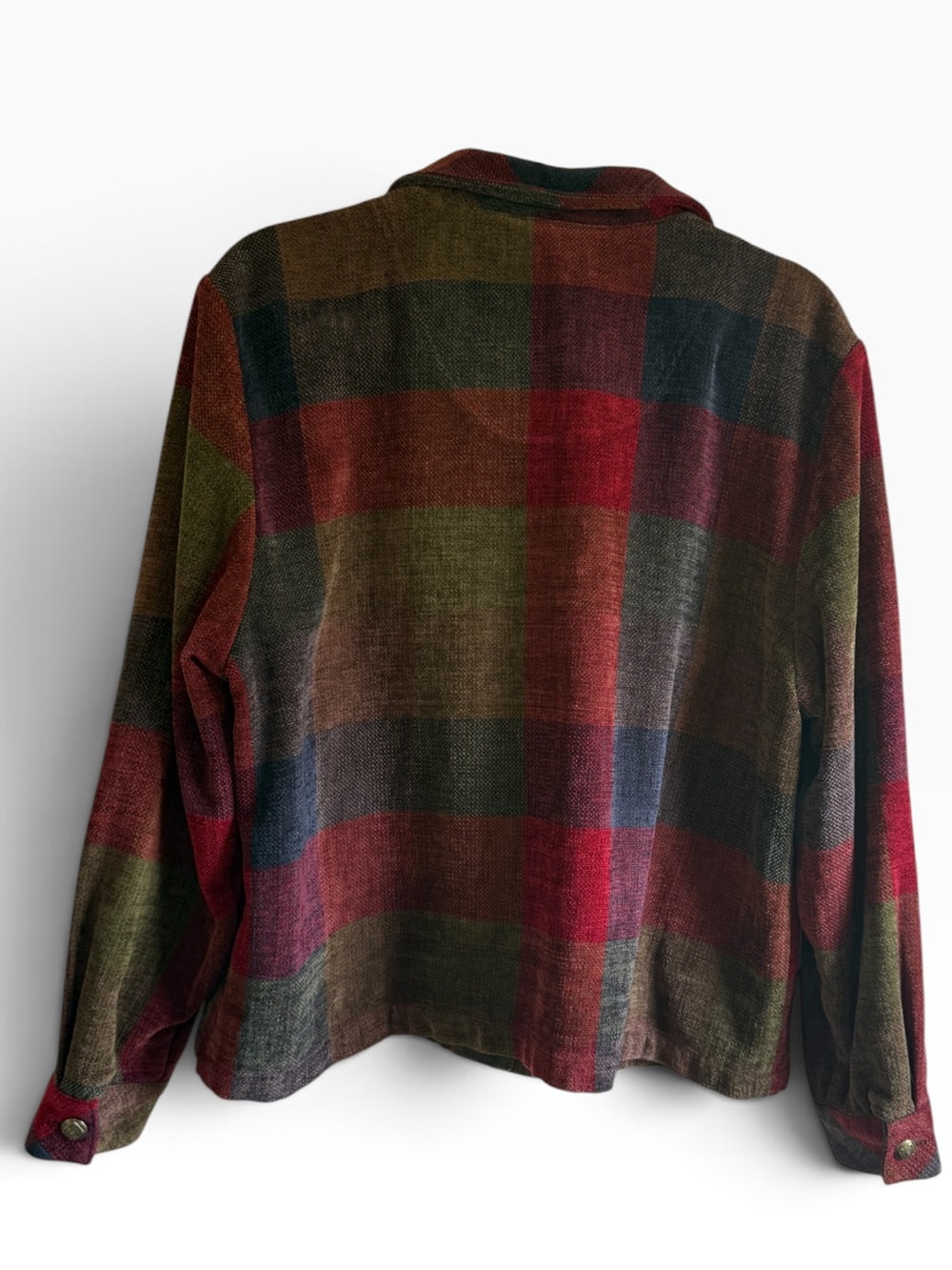 Christopher & Banks XL Plaid Button Front Jacket Shacket Fall Multicolor - Picture 2 of 4